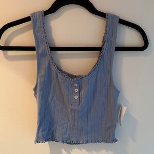 American Eagle Outfitters Light Blue Crop Top